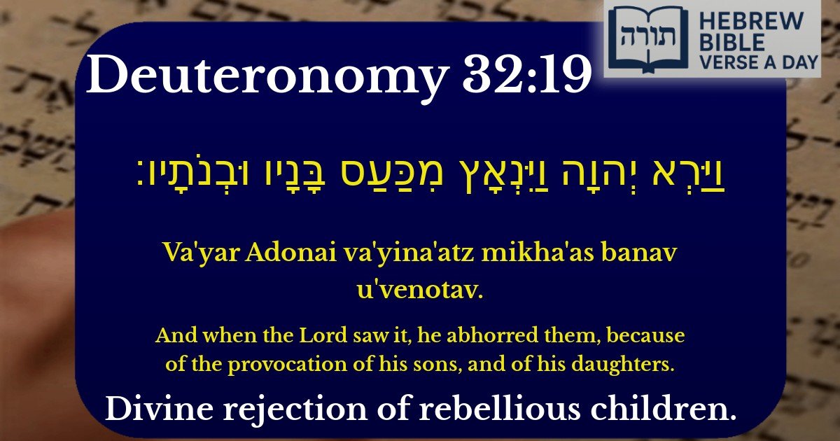 Deuteronomy 32:19 - דברים 32:19