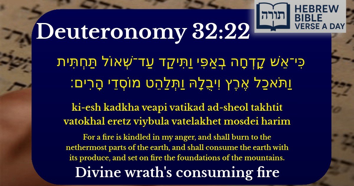 Deuteronomy 32:22 - דברים 32:22