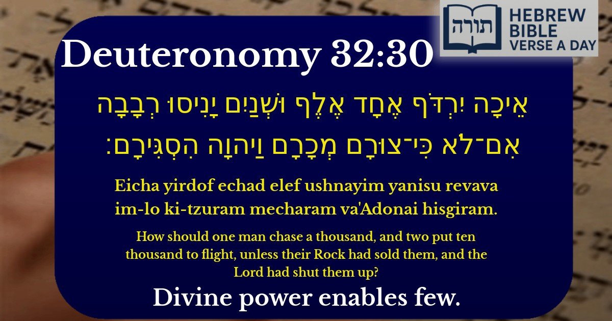 Deuteronomy 32:30 - דברים 32:30