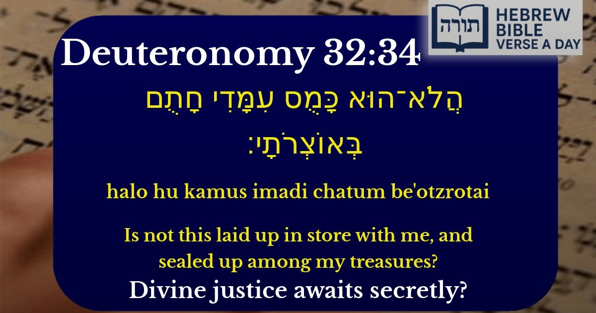 Deuteronomy 32:34 - דברים 32:34
