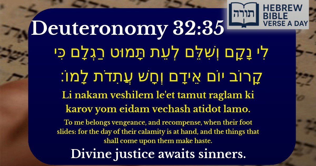 Deuteronomy 32:35 - דברים 32:35