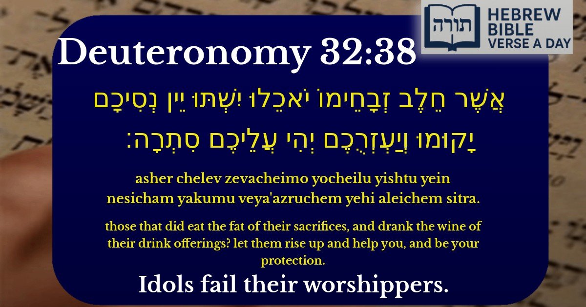 Deuteronomy 32:38 - דברים 32:38