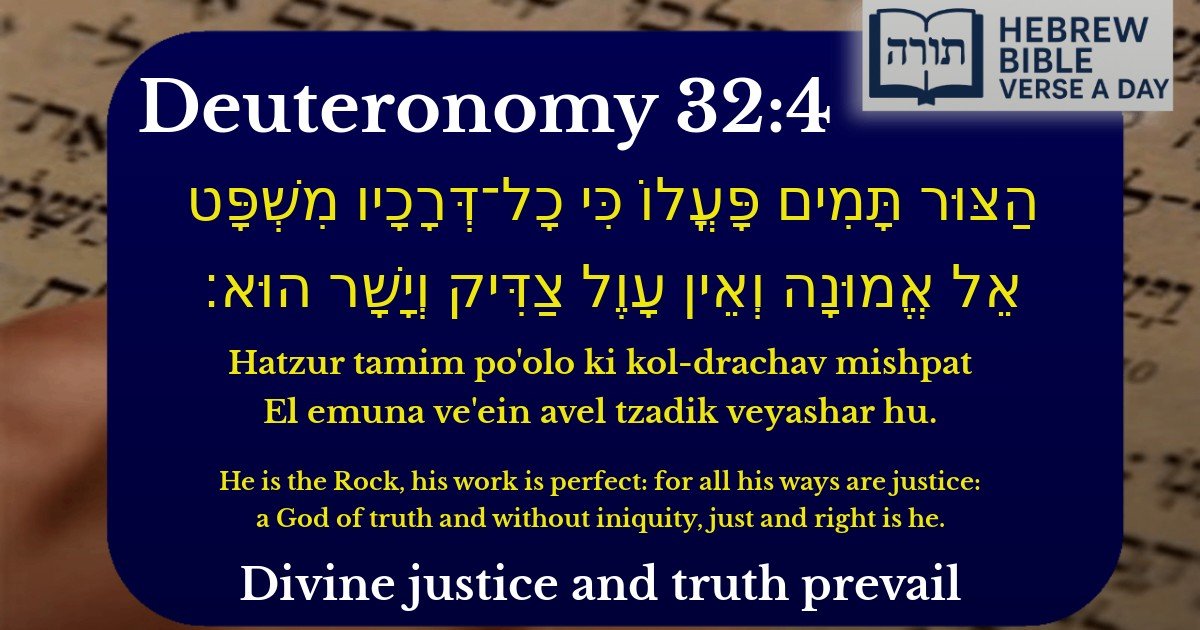 Deuteronomy 32:4 - דברים 32:4
