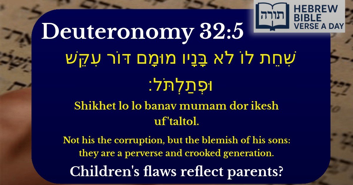 Deuteronomy 32:5 - דברים 32:5