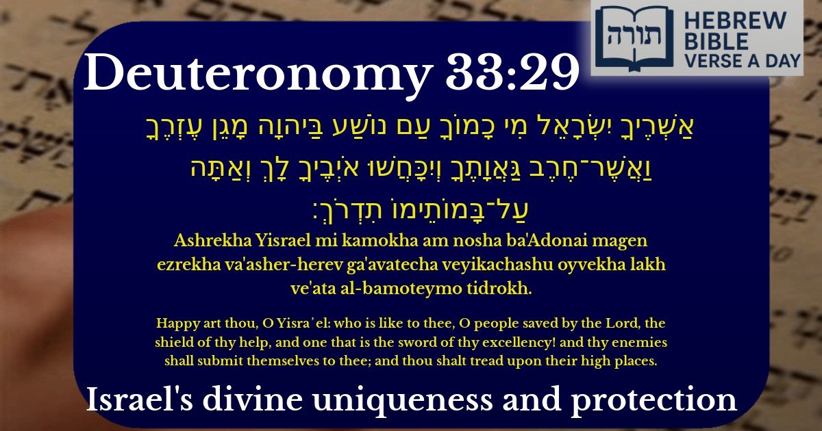 Deuteronomy 33:29 - דברים 33:29
