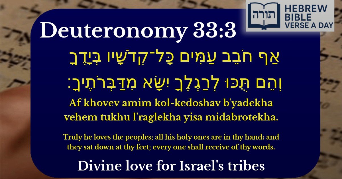 Deuteronomy 33:3 - דברים 33:3