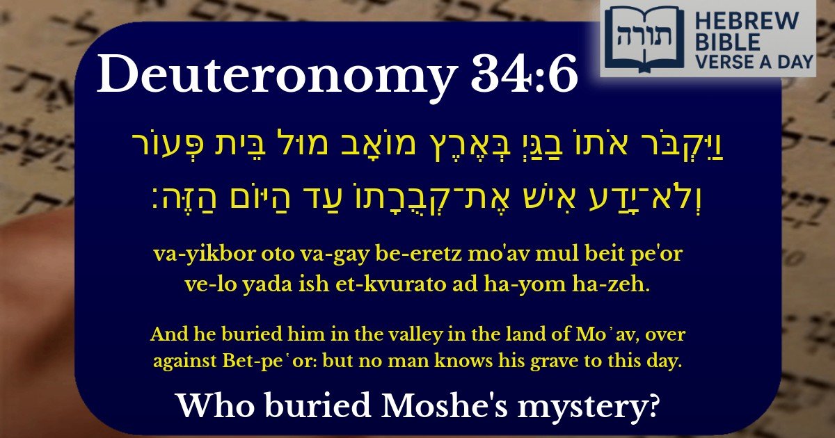 Deuteronomy 34:6 - דברים 34:6