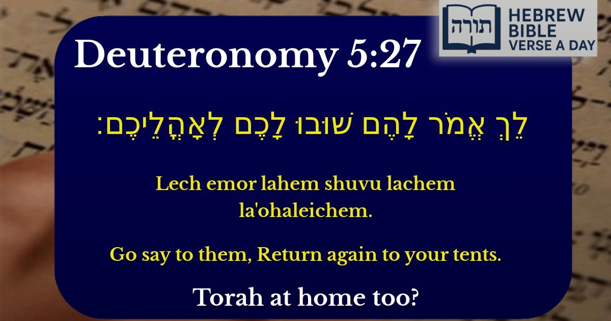 Deuteronomy 5:27 - דברים 5:27