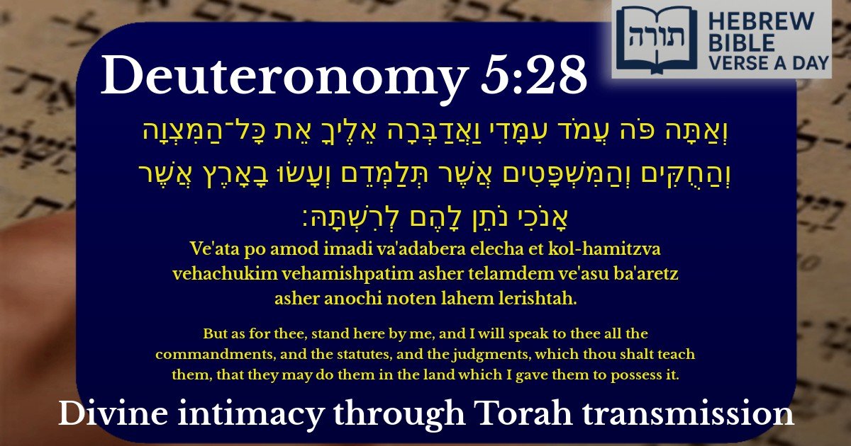 Deuteronomy 5:28 - דברים 5:28