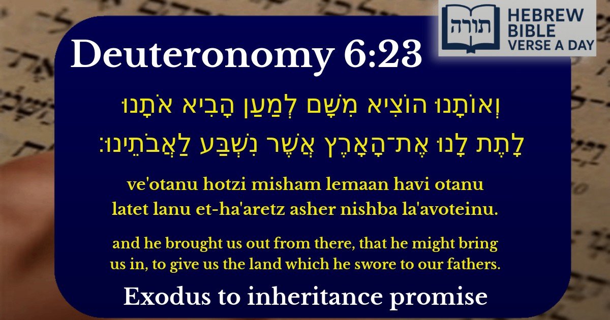 Deuteronomy 6:23 - דברים 6:23