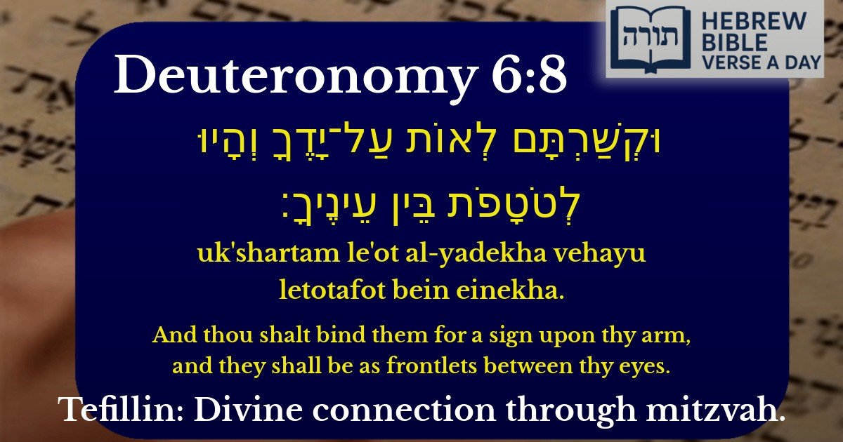 Deuteronomy 6:8 - דברים 6:8
