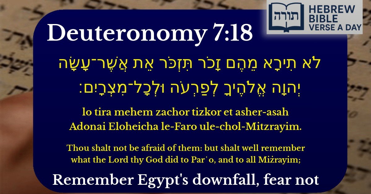 Deuteronomy 7:18 - דברים 7:18