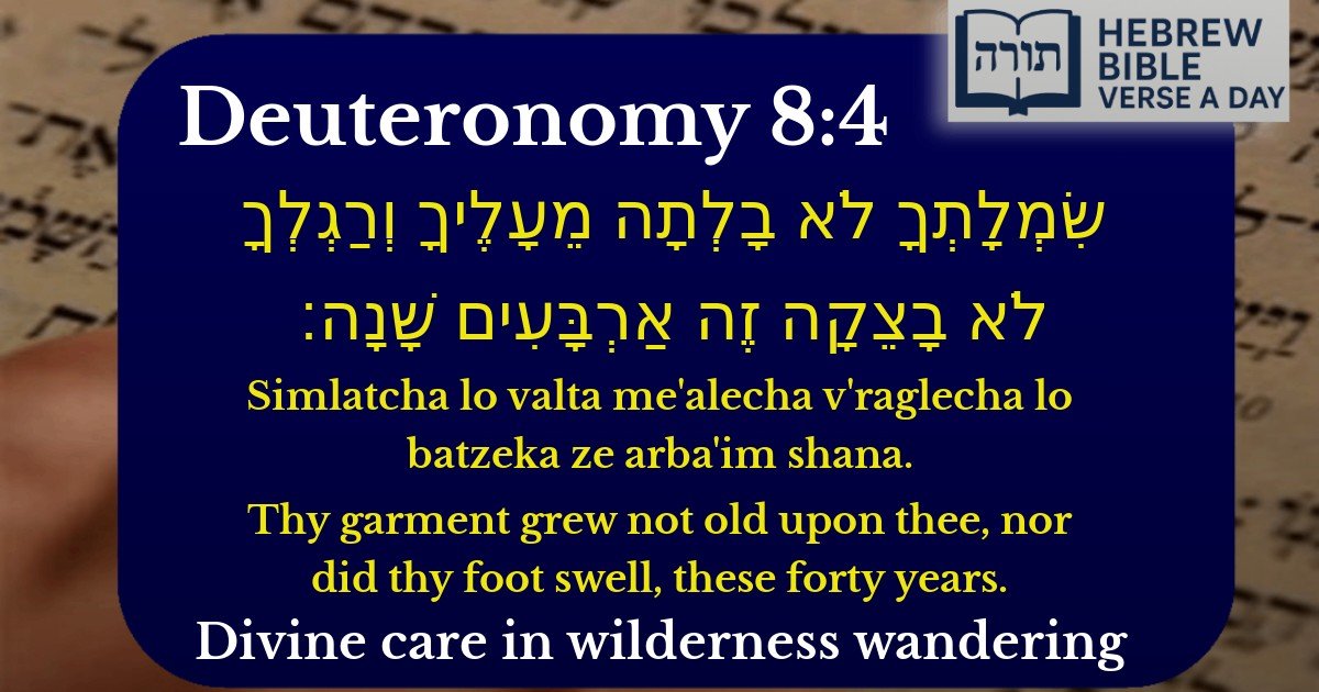Deuteronomy 8:4 - דברים 8:4