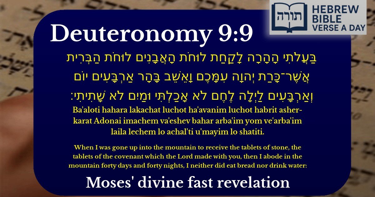 Deuteronomy 9:9 - דברים 9:9