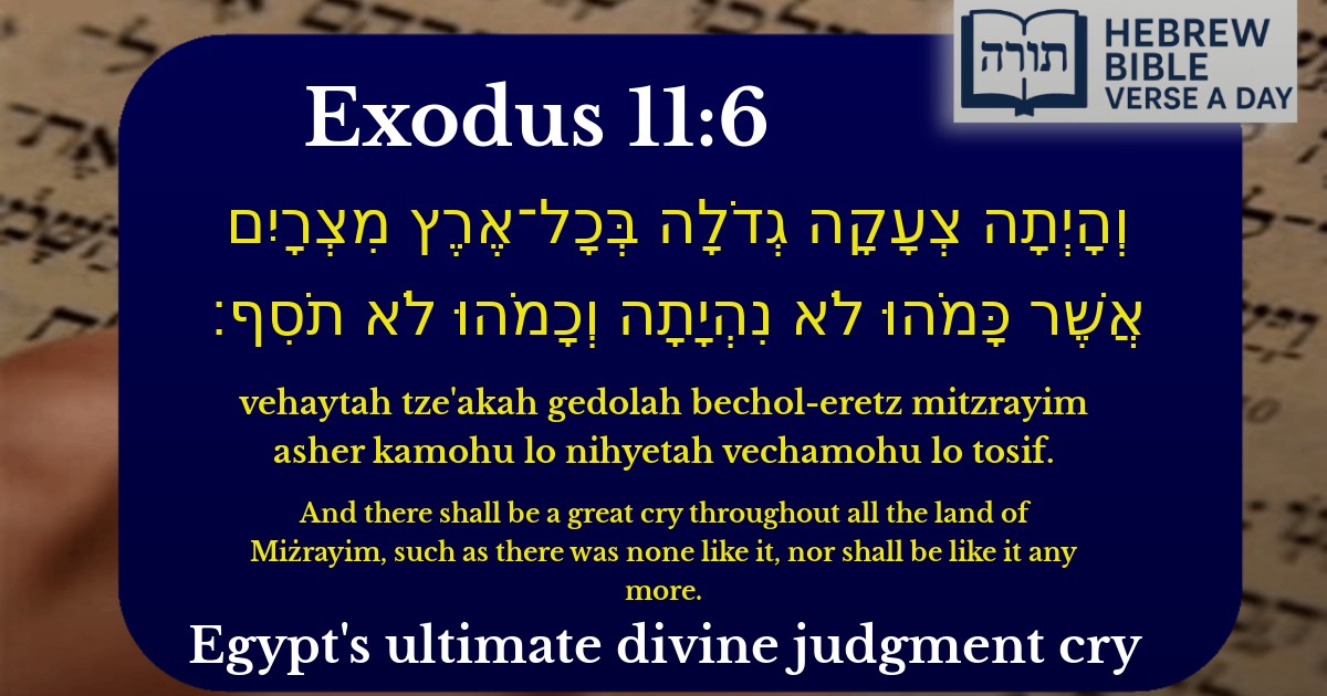Exodus 11:6 - שמות 11:6