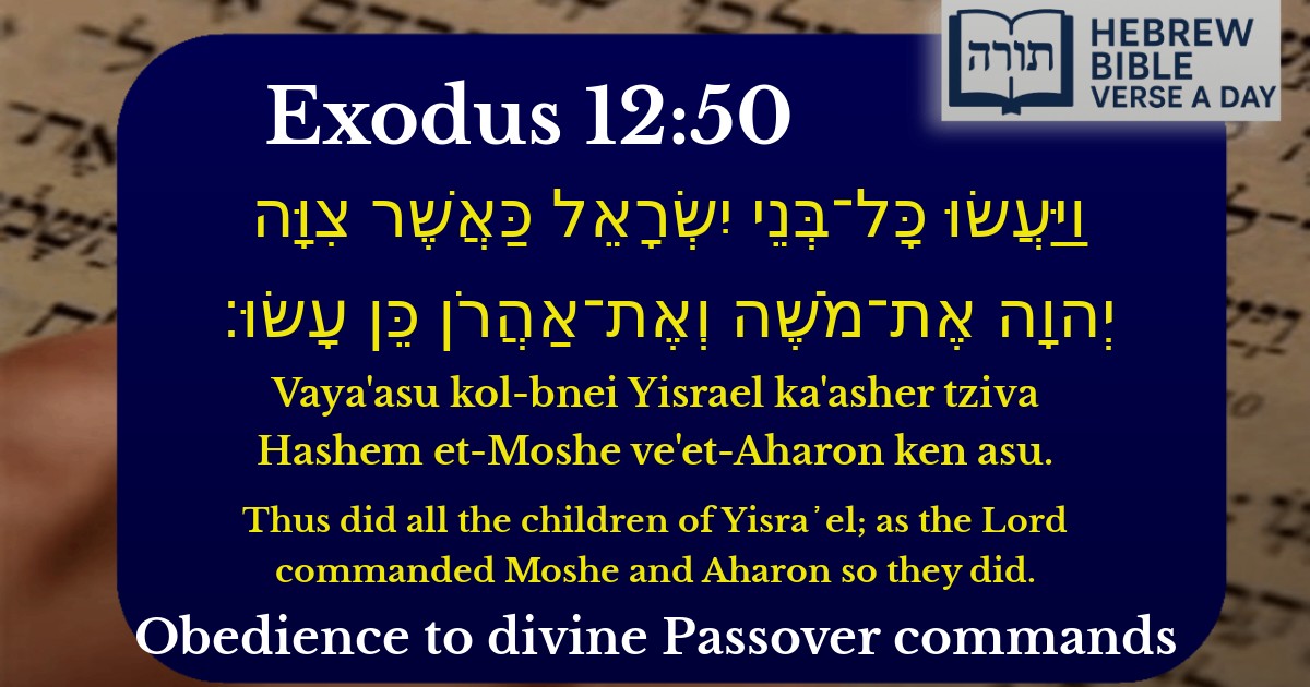 Exodus 12:50 - שמות 12:50
