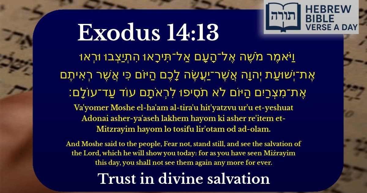 Exodus 14:13 - שמות 14:13