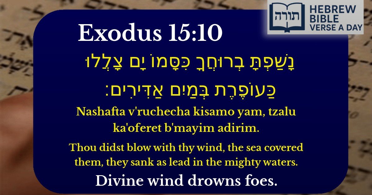 Exodus 15:10 - שמות 15:10