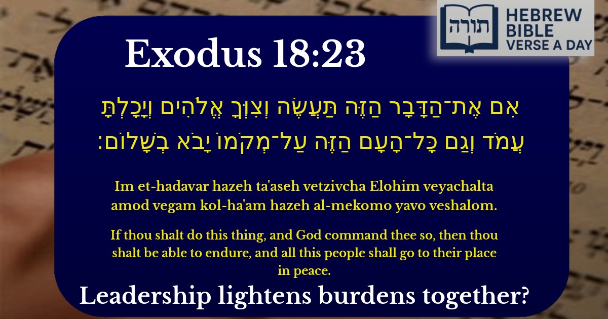 Exodus 18:23 - שמות 18:23