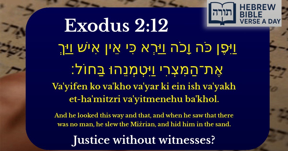 Exodus 2:12 - שמות 2:12
