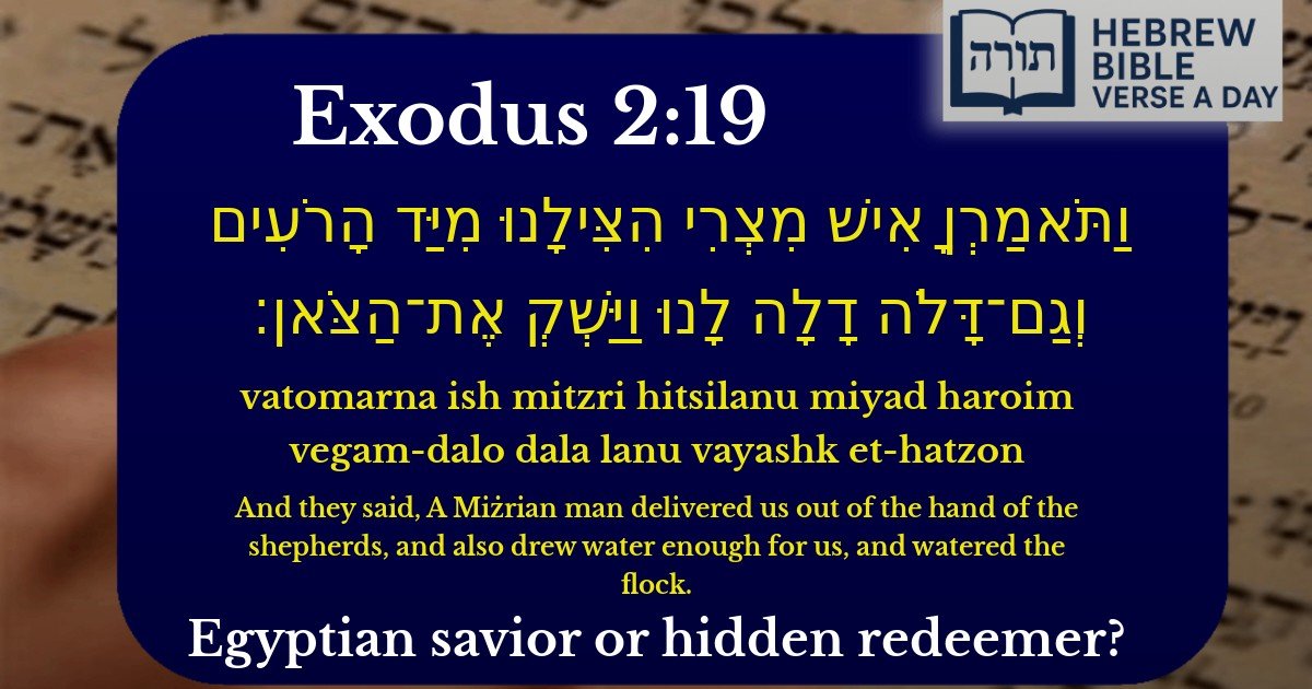 Exodus 2:19 - שמות 2:19