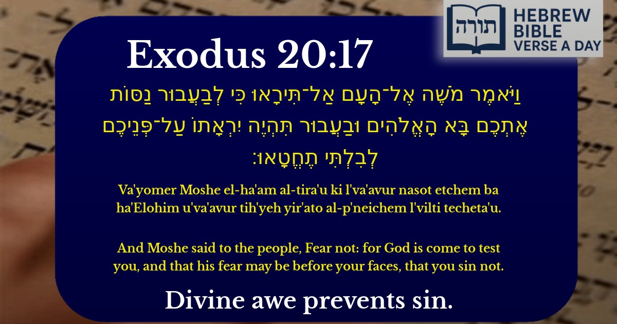 Exodus 20:17 - שמות 20:17