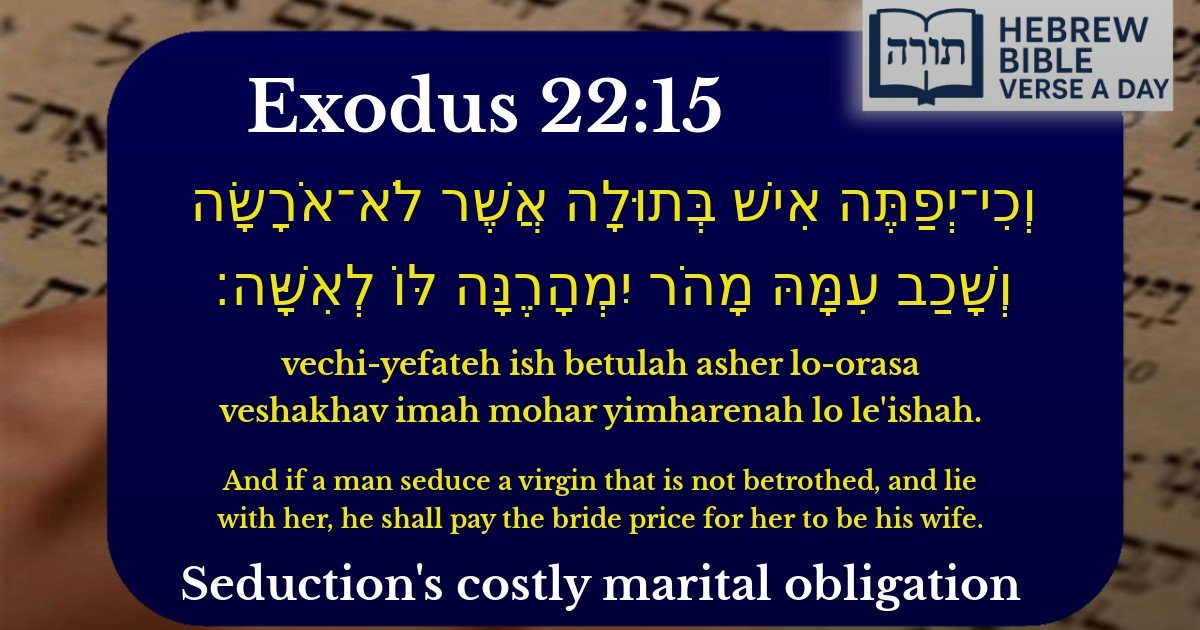 Exodus 22:15 - שמות 22:15