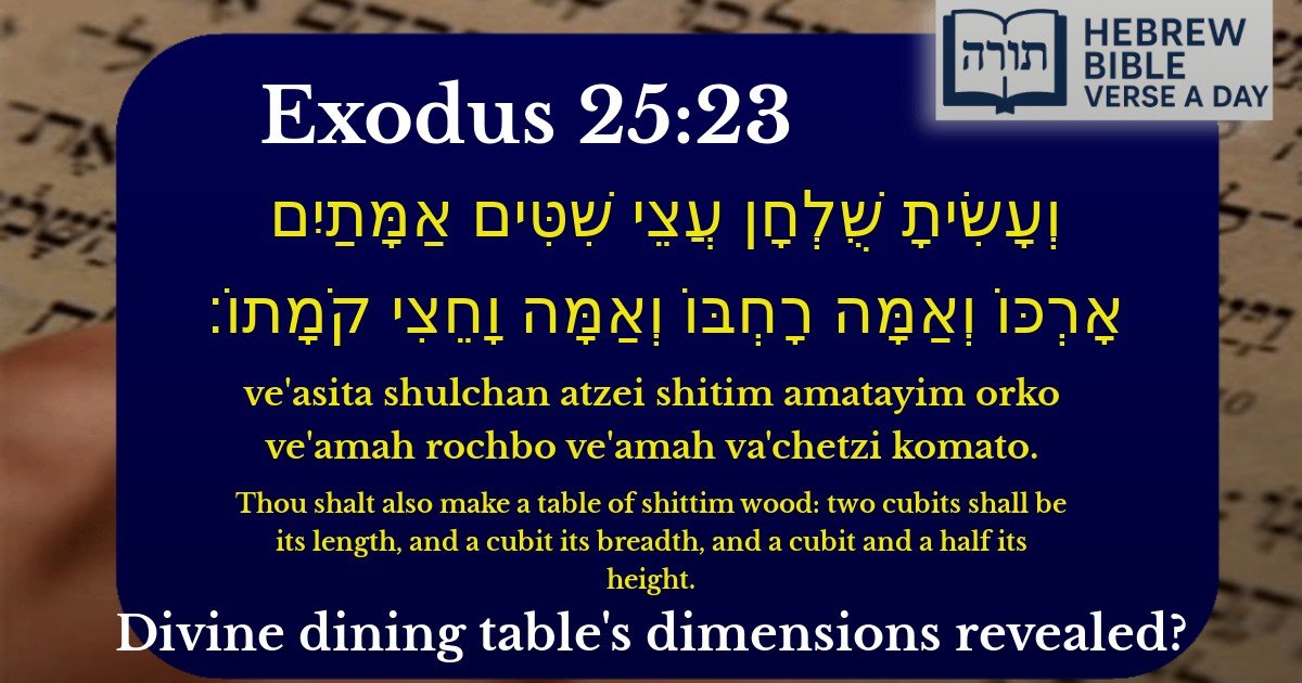 Exodus 25:23 - שמות 25:23