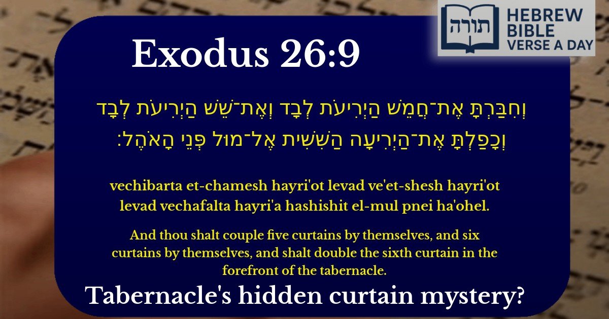 Exodus 26:9 - שמות 26:9