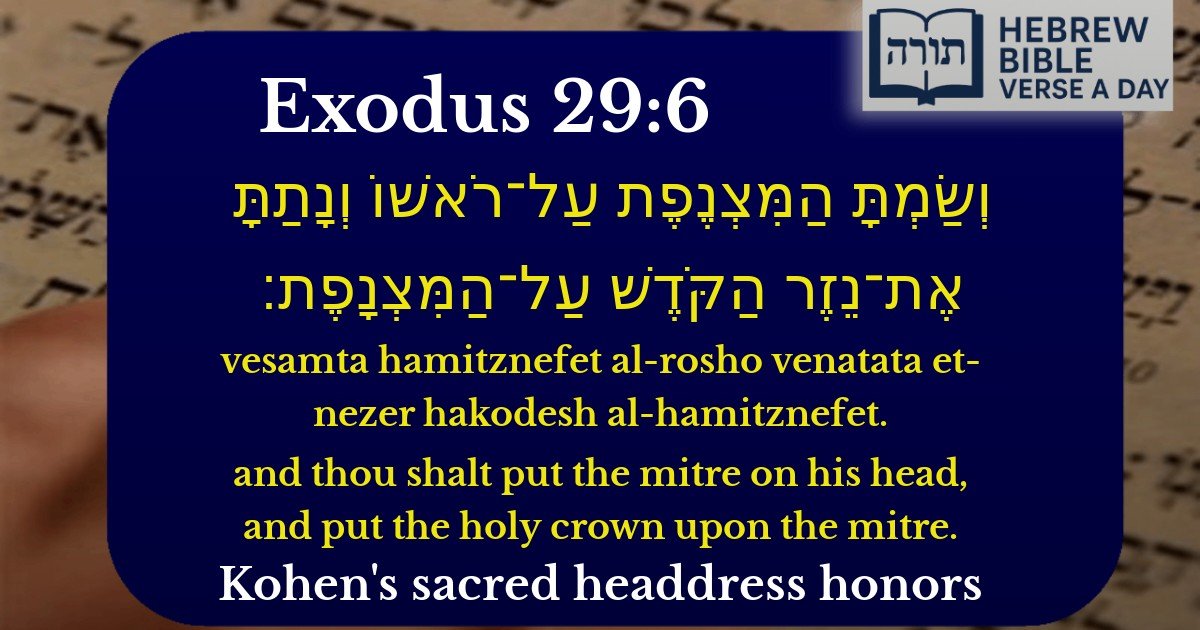 Exodus 29:6 - שמות 29:6
