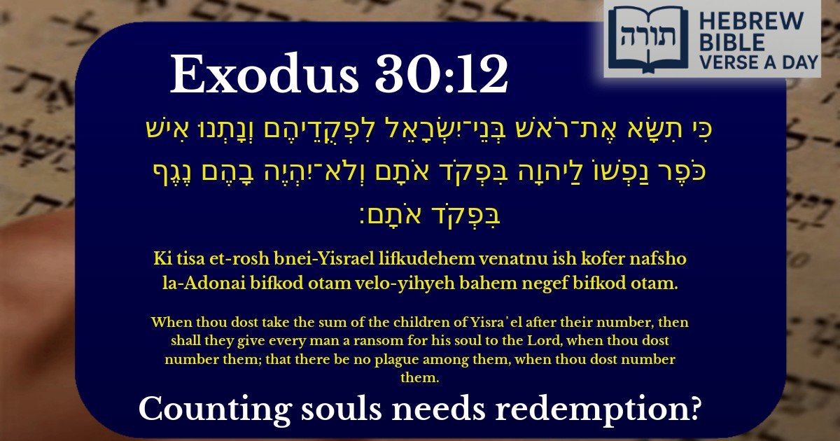 Exodus 30:12 - שמות 30:12