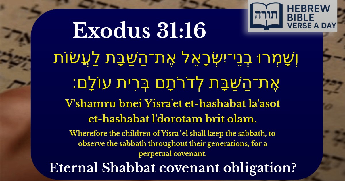 Exodus 31:16 - שמות 31:16