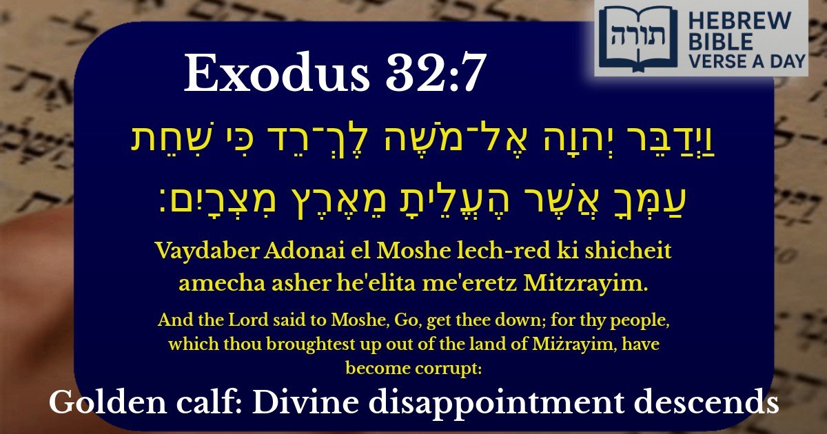 Exodus 32:7 - שמות 32:7