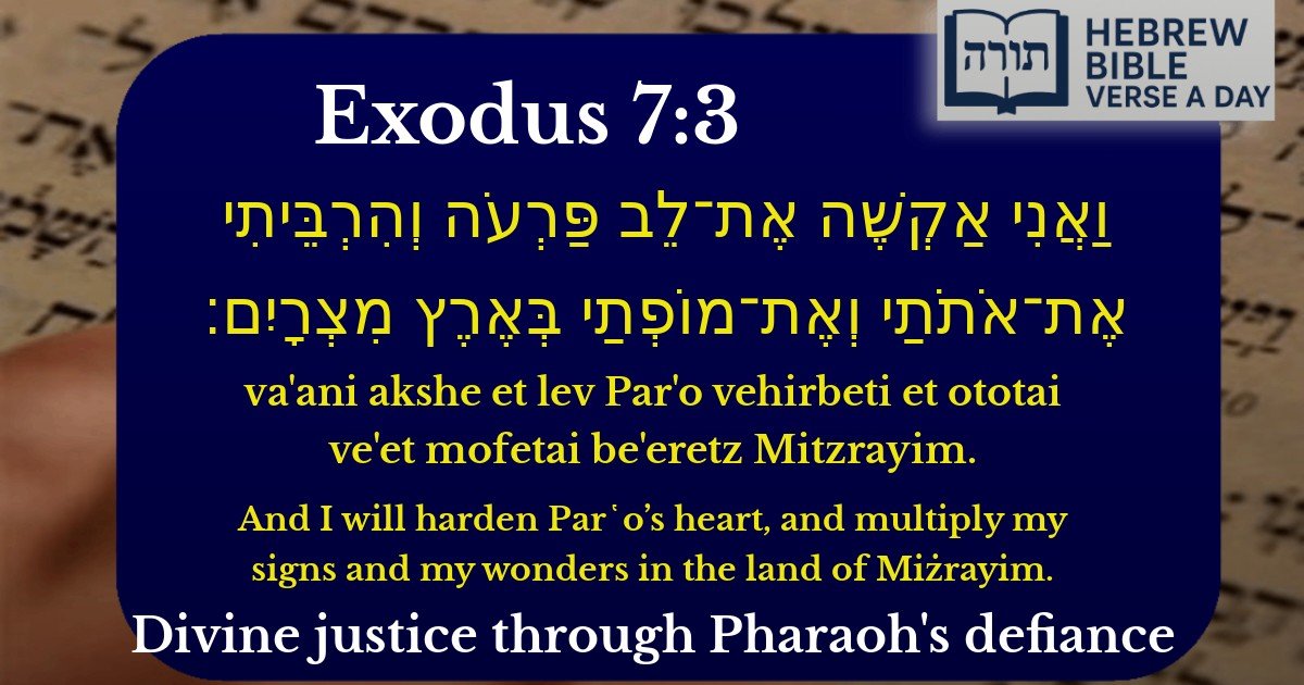 Exodus 7:3 - שמות 7:3