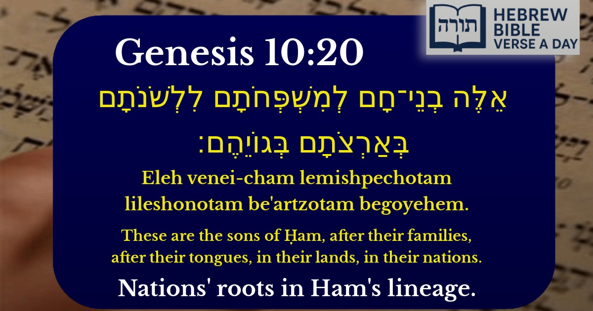 Genesis 10:20 - בראשית 10:20