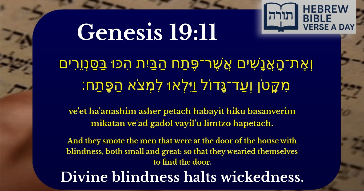 Genesis 19:11 - בראשית 19:11