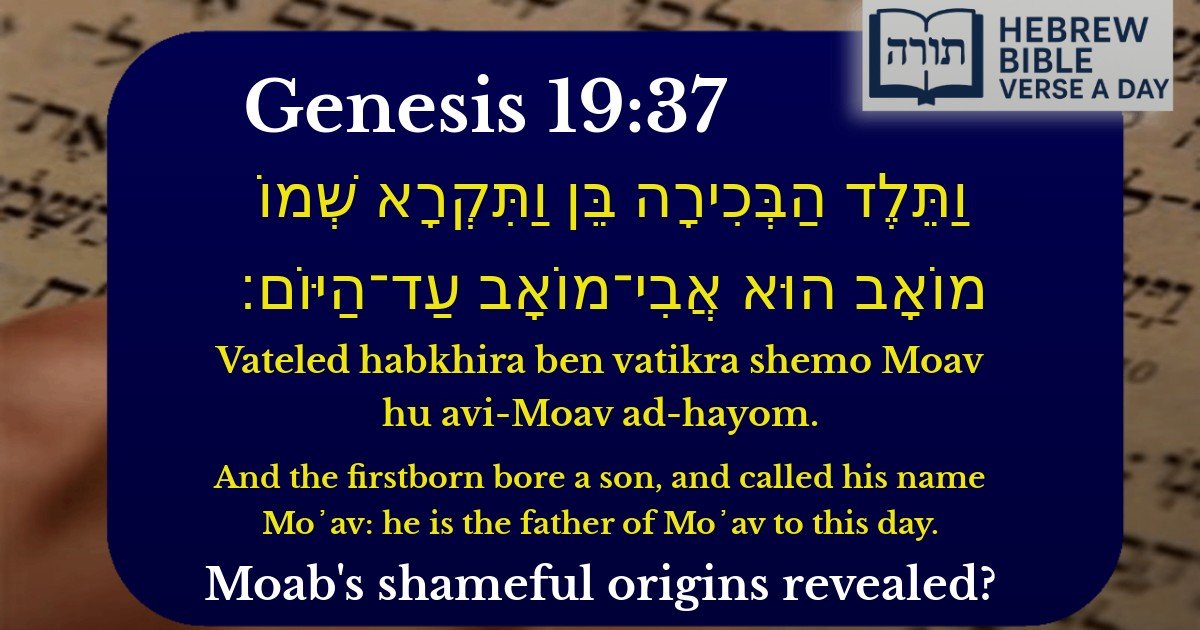 Genesis 19:37 - בראשית 19:37