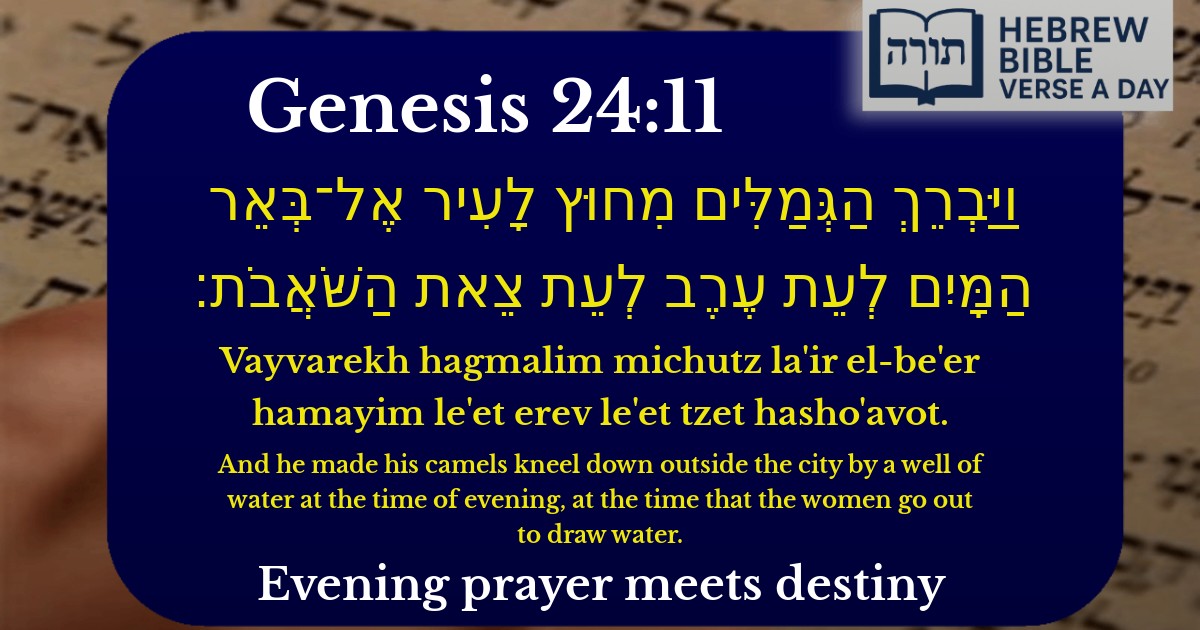 Genesis 24:11 - בראשית 24:11