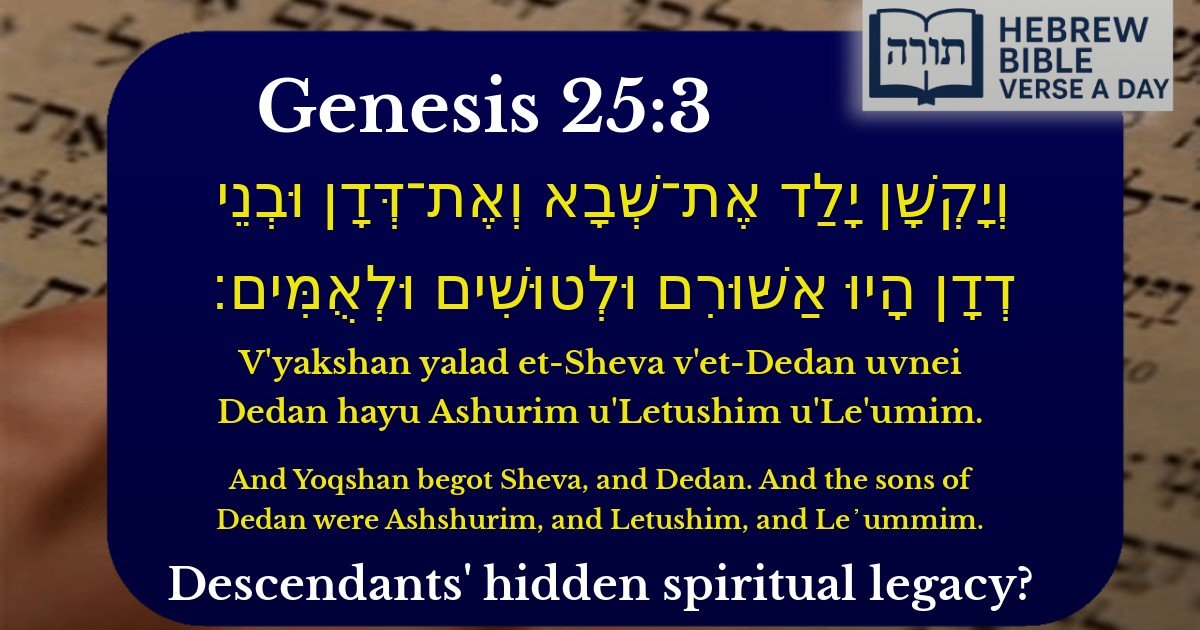 Genesis 25:3 - בראשית 25:3