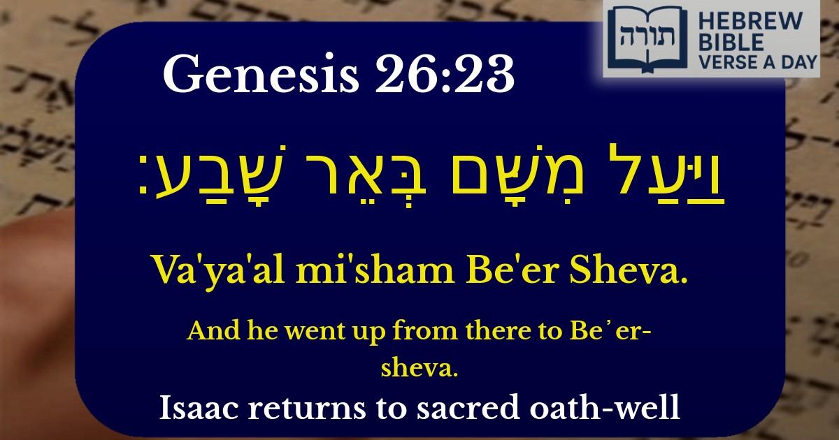 Genesis 26:23 - בראשית 26:23