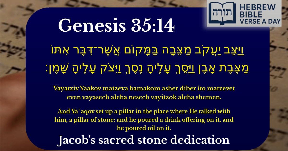Genesis 35:14 - בראשית 35:14