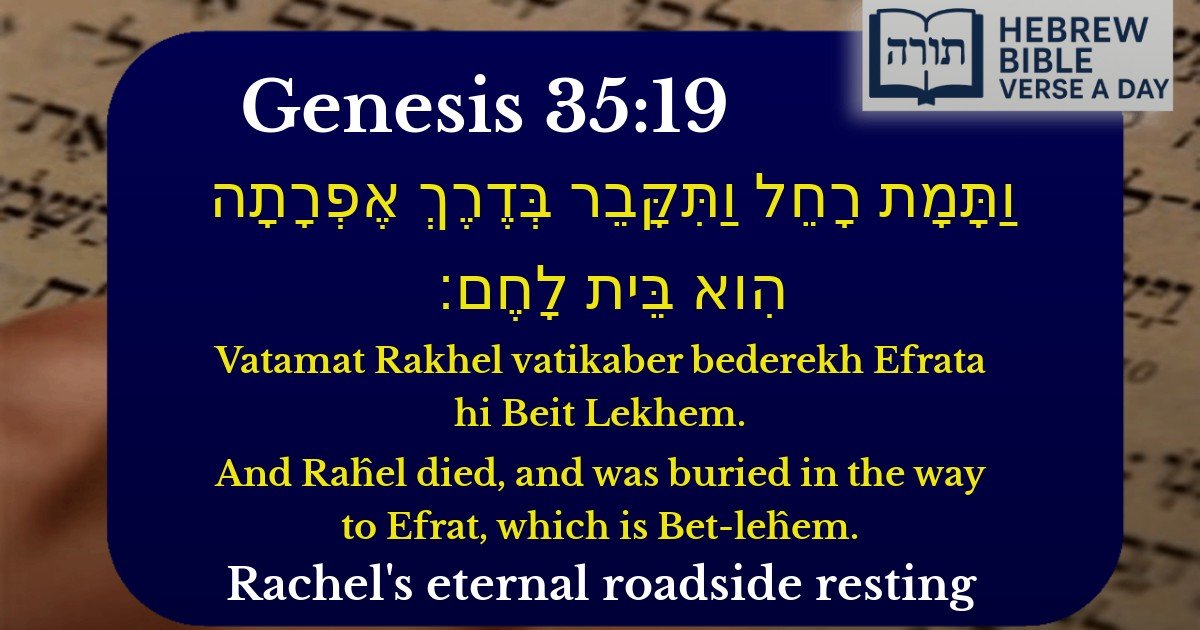 Genesis 35:19 - בראשית 35:19