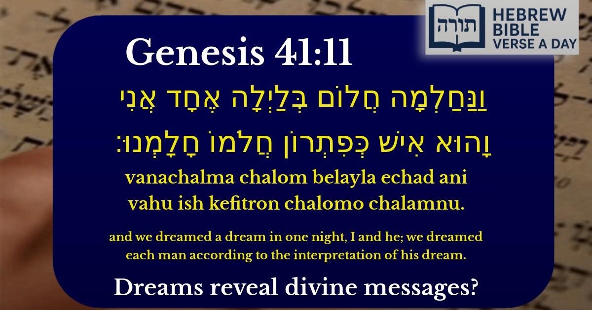 Genesis 41:11 - בראשית 41:11