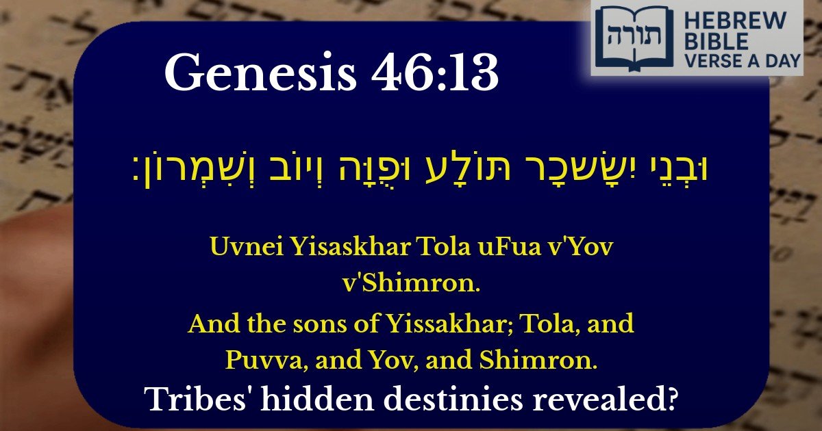 Genesis 46:13 - בראשית 46:13
