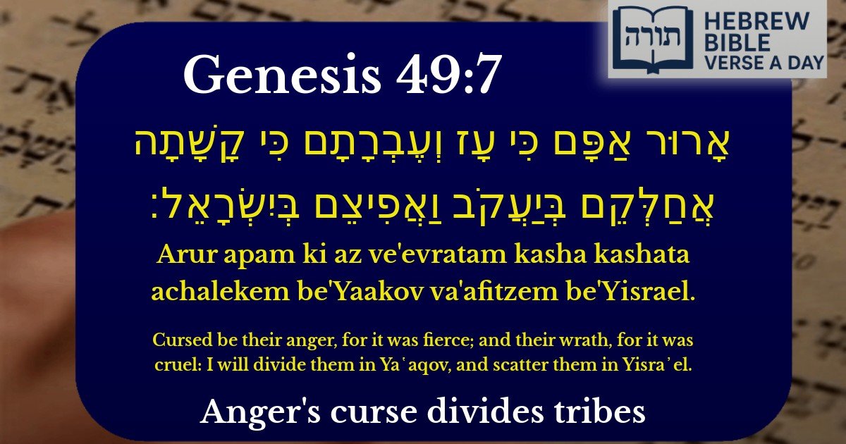 Genesis 49:7 - בראשית 49:7