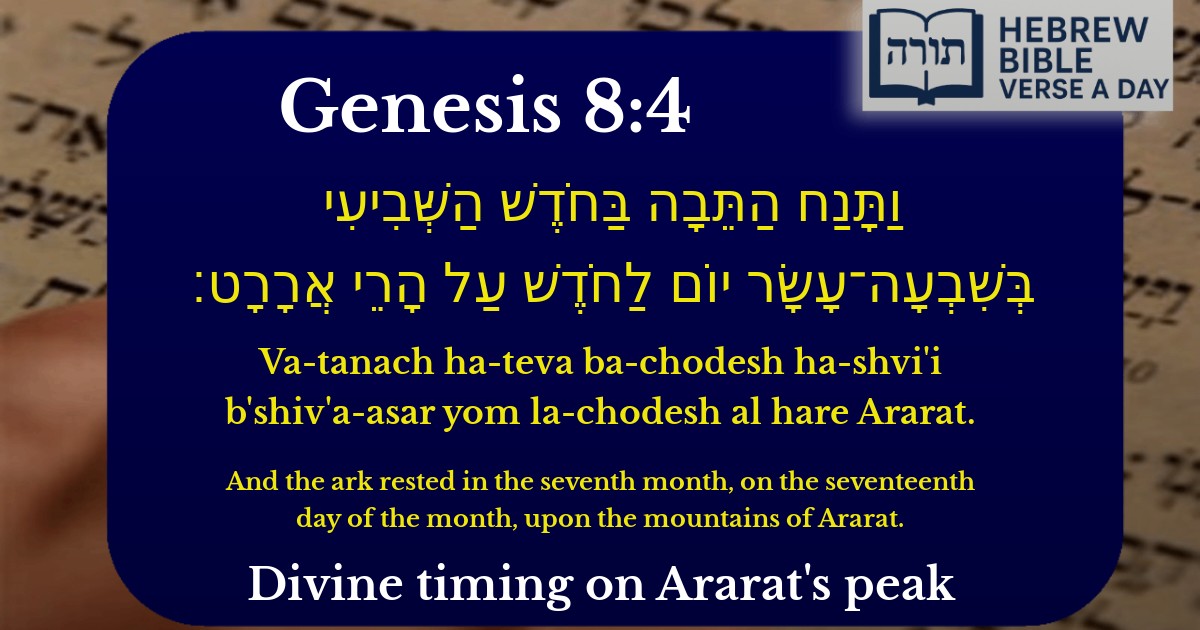 Genesis 8:4 - בראשית 8:4