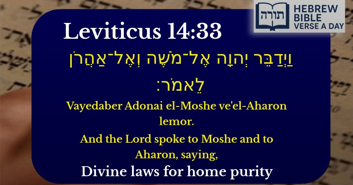 Leviticus 14:33 - ויקרא 14:33