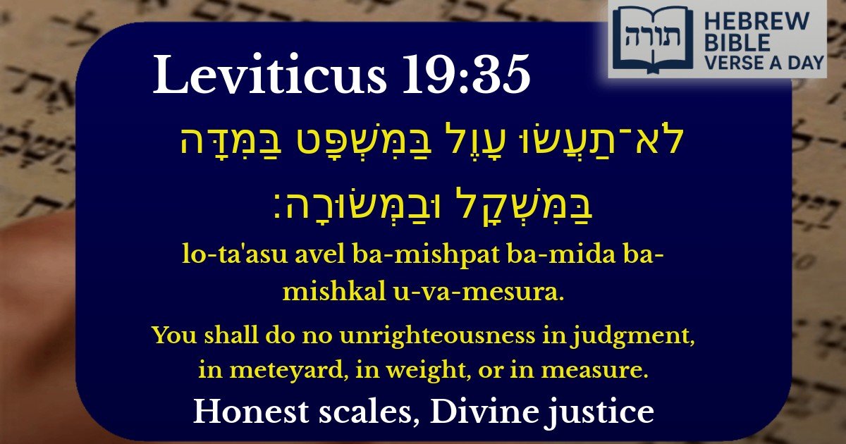 Leviticus 19:35 - ויקרא 19:35