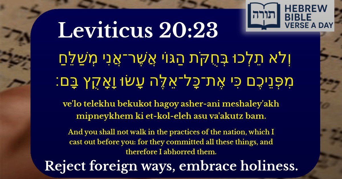 Leviticus 20:23 - ויקרא 20:23