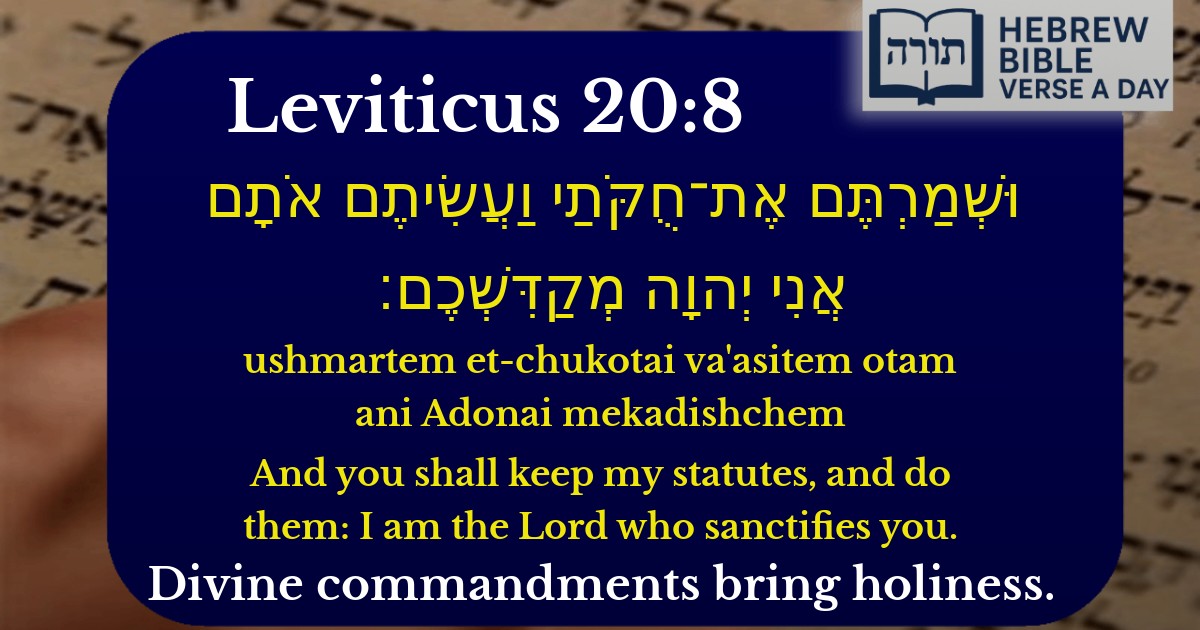 Leviticus 20:8 - ויקרא 20:8